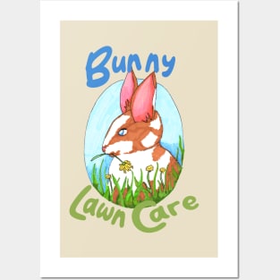 Bunny Lawn Care Posters and Art